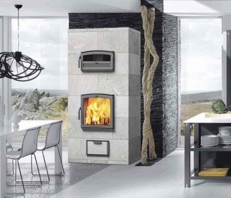 Печь-камин с встроенной духовкой BLANKA