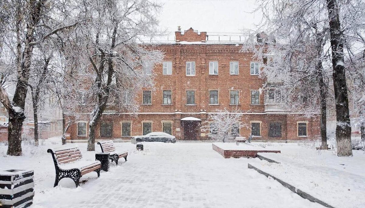 Томский дворик зимой