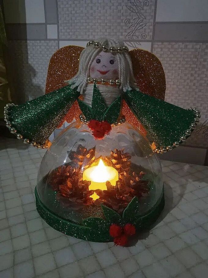 Ангел светильник в темноте