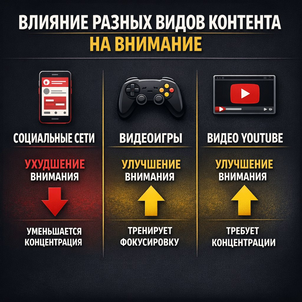 КАКОЙ КОНТЕНТ КАК ВЛИЯЕТ