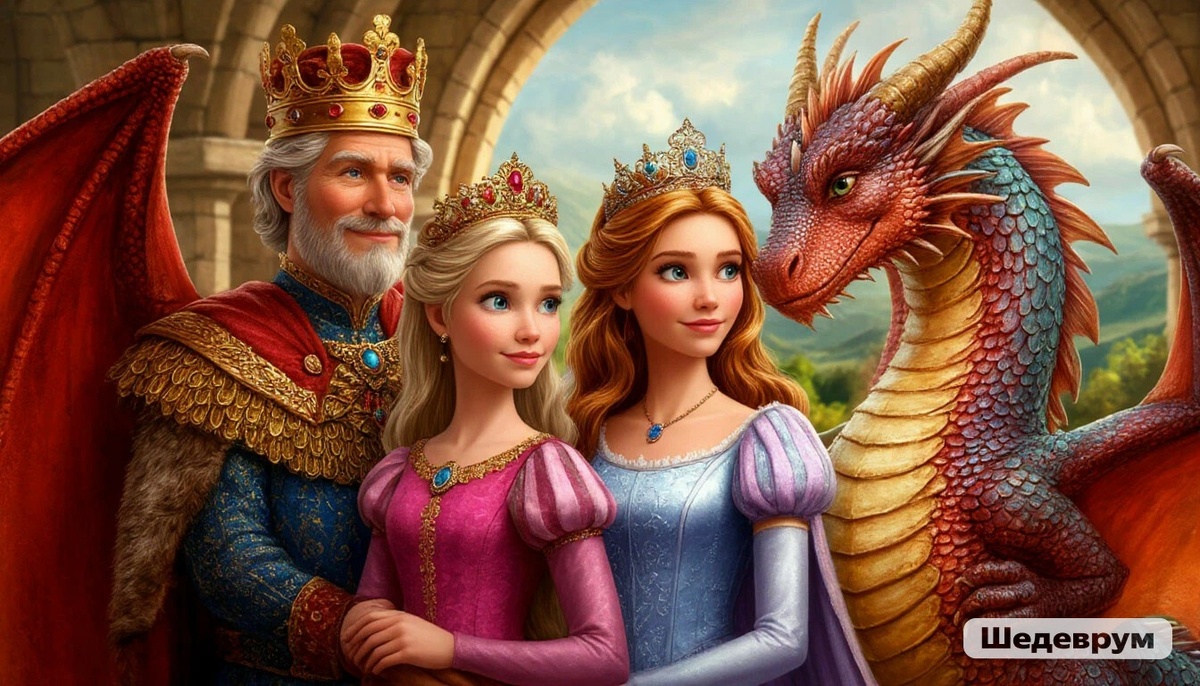 вот честно не знаю, зачем ИИ королю крылья приделал! Эта магия мне непонятна 