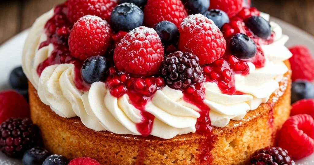Бесквитный торт со сливочным кремом и ягодами: простые рецепты и подробная инструкция