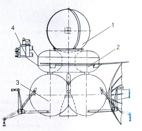 АМС MЕ8-1К предназначавшаяся для съемки поверхности Луны