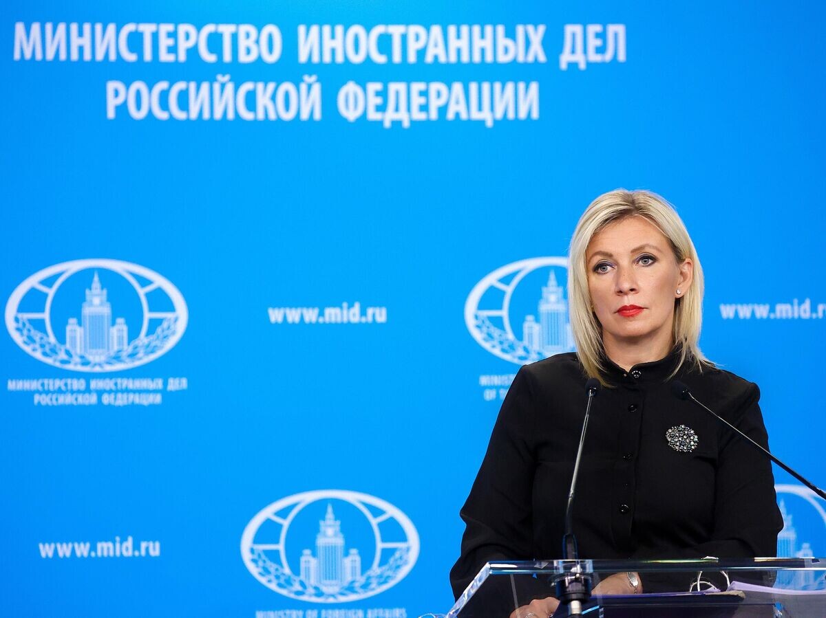    Официальный представитель Министерства иностранных дел России Мария Захарова во время брифинга | © РИА Новости / Пресс-служба МИД России