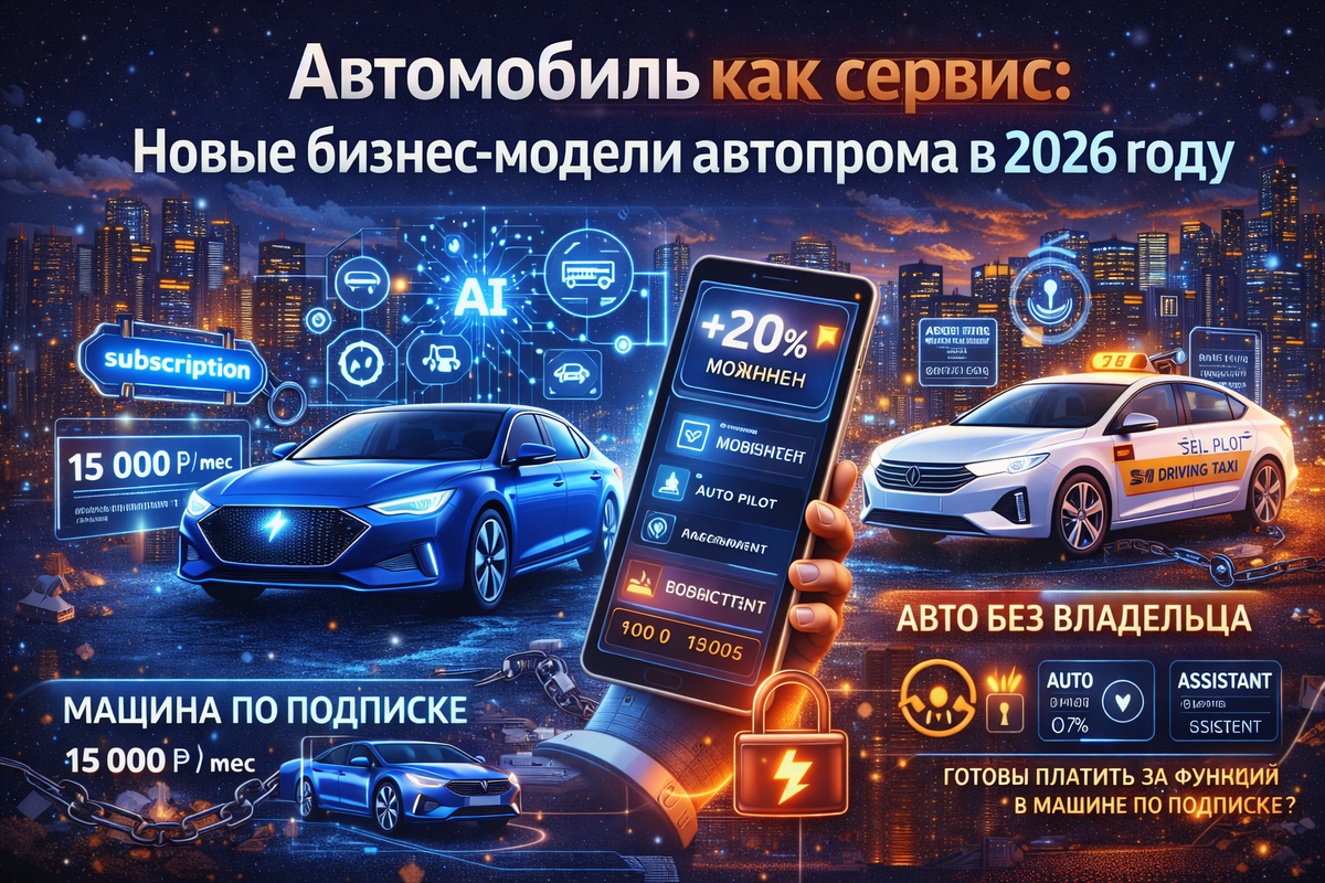 Автомобиль как сервис: новые бизнес-модели автопрома в 2026 году