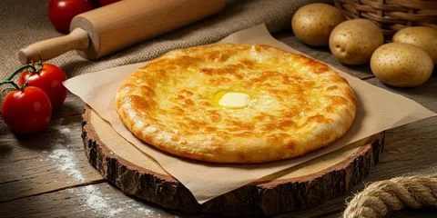 Осетинский пирог с картофелем и сыром