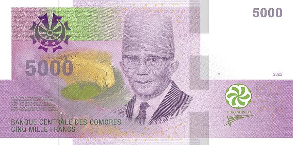 5000 франков (лицевая сторона)