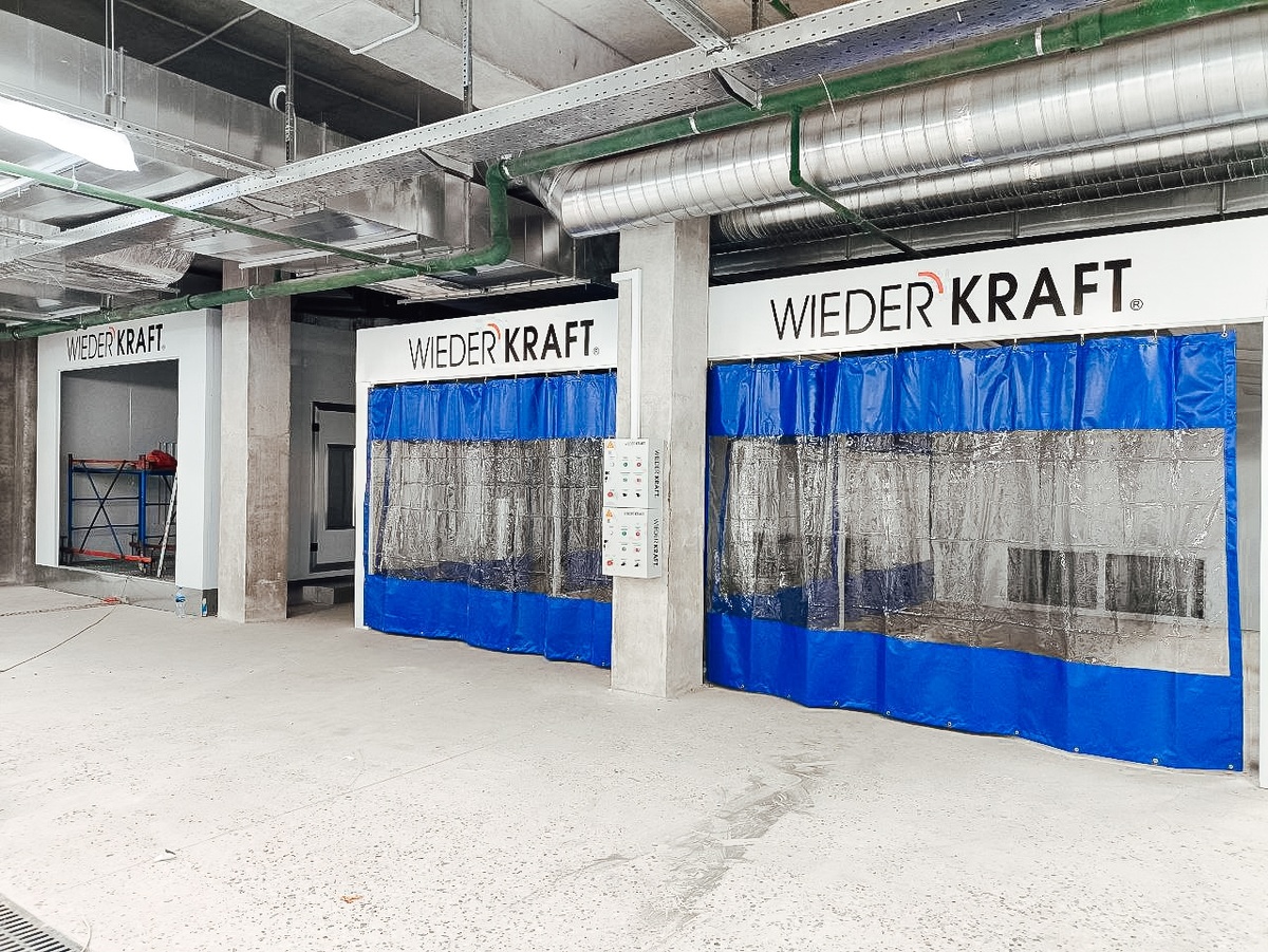 Посты подготовки к окраске и окрасочная камера