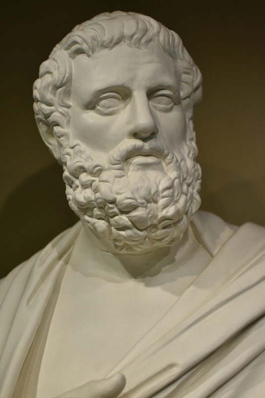 Софокл. Копия оригинала из музея Ватикана, Рим. Классический музей Уилкокса, факультет классической филологии Канзасского университета.