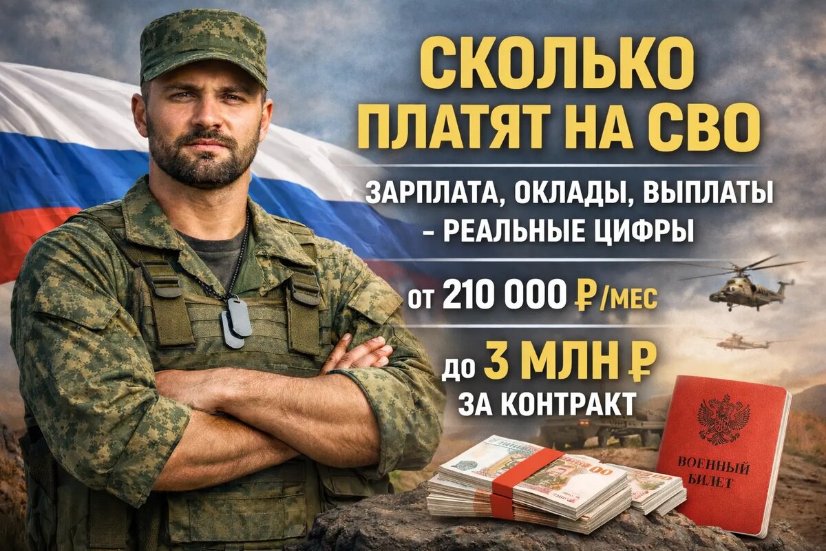 Зарплата на СВО в 2025 году: из чего складывается доход — оклад, ежемесячное денежное довольствие и выплаты за службу.