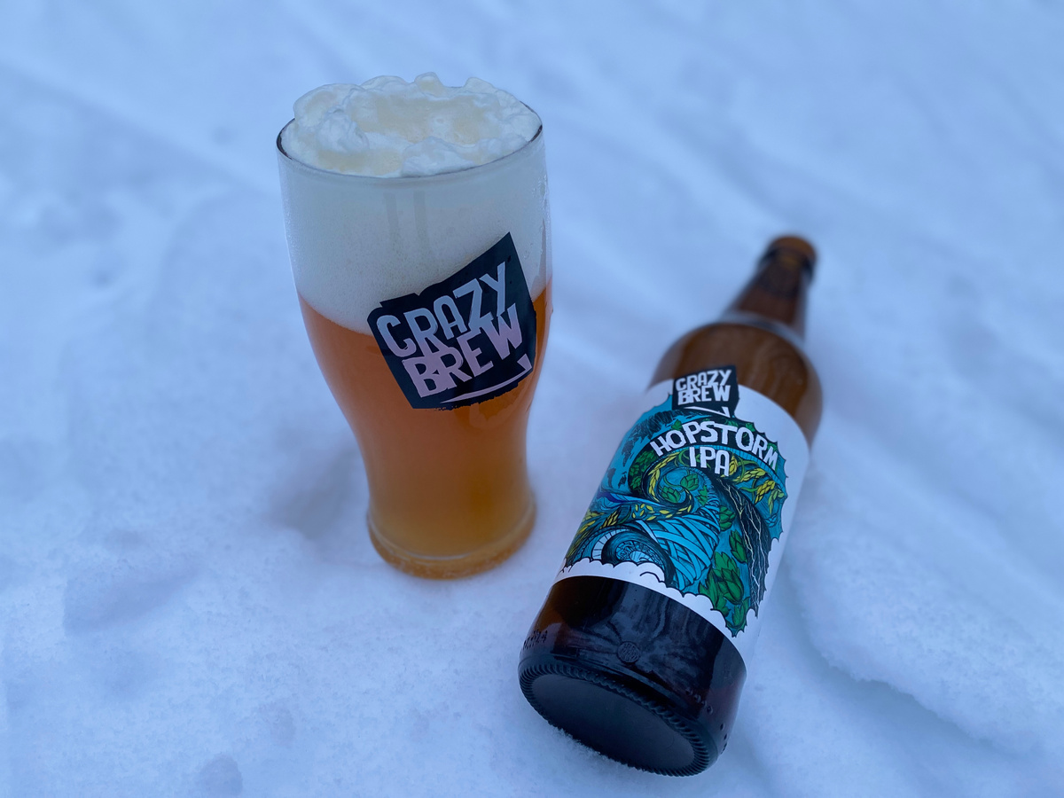 Рассказываю о пиве IPA HOPSTORM от пивоварни CRAZY BREW