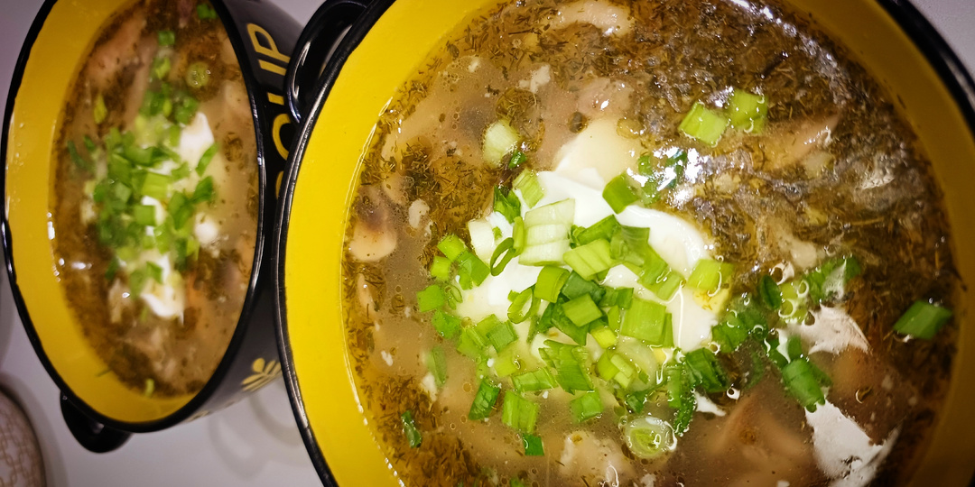 Согревающий суп с курицей, грибами и булгуром. Небанальный рецепт.