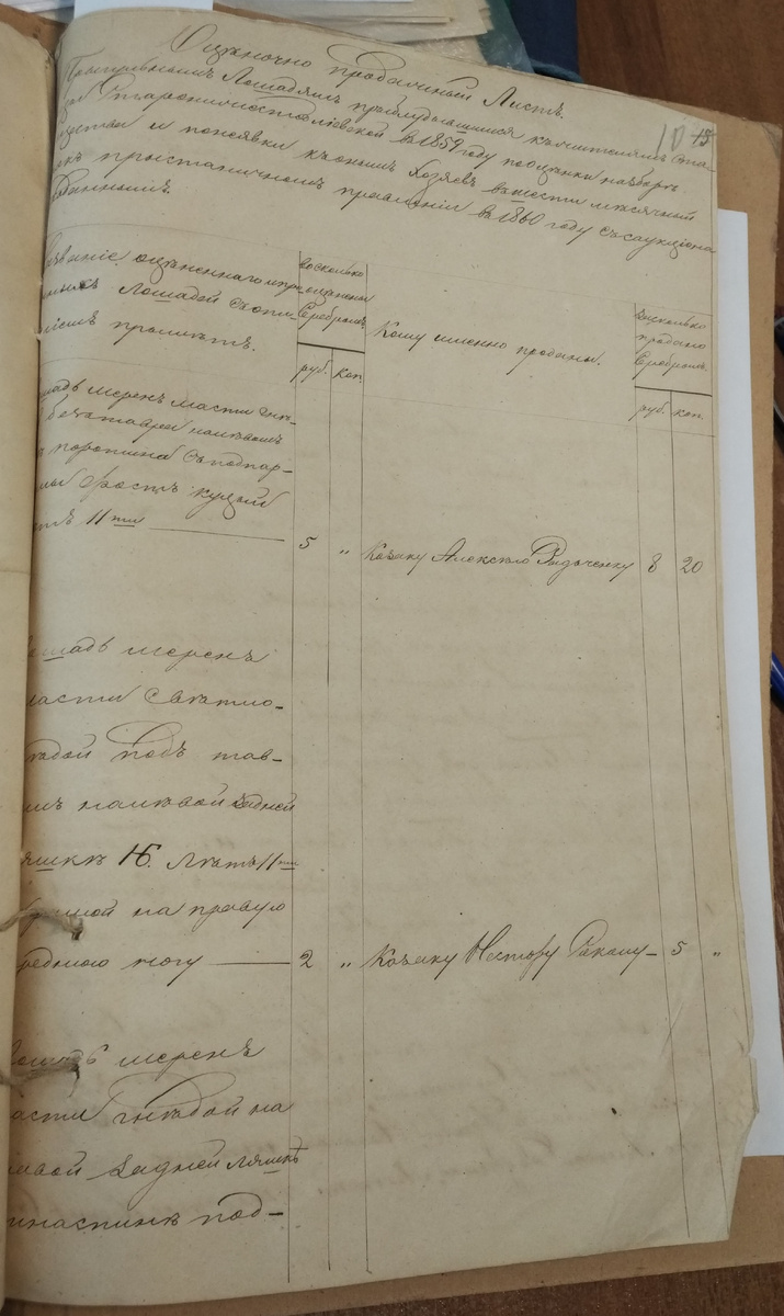 Фото из архивного дела ГАКК