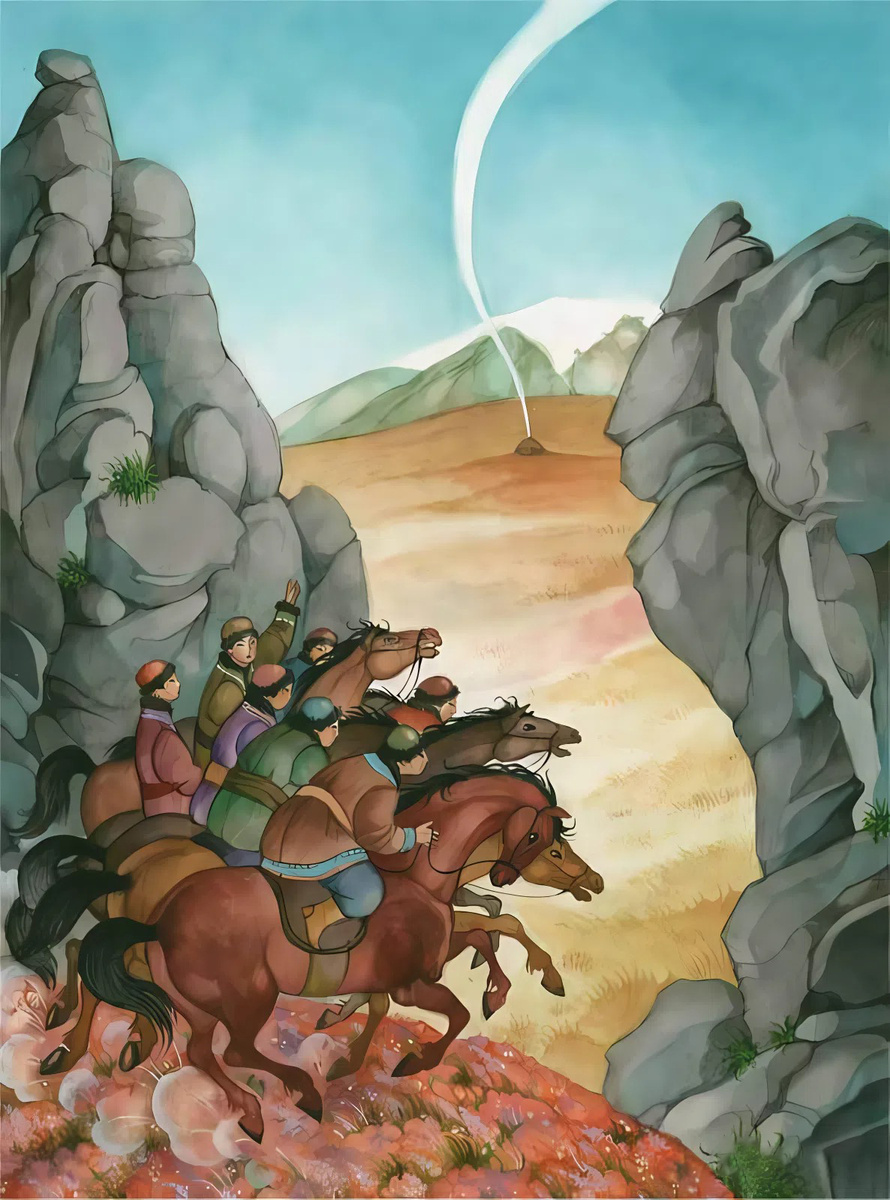 Использованы иллюстрации О. Ионайтис к книге алтайских народных сказок «Рыжий пес»: https://itexts.net/avtor-narodnye-skazki/326049-ryzhiy-pes-altayskie-narodnye-skazki-narodnye-skazki.html