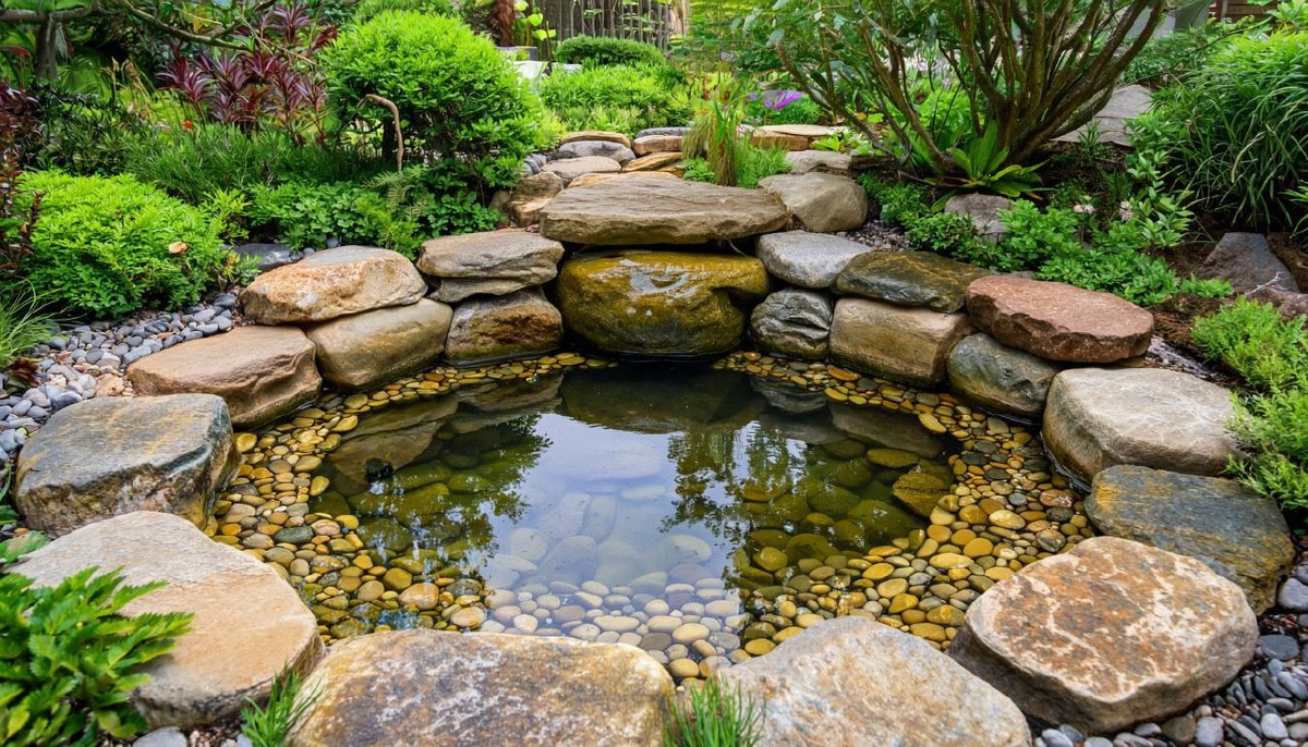 Камни для декоративных прудов — природная красота и стиль