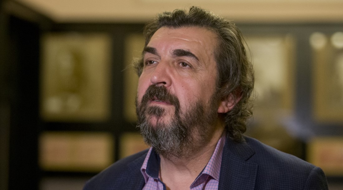     Ректор Школы-студии МХАТ, актер Игорь Золотовицкий во время сбора труппы МХТ им. А.П.Чехова / Елена Никитченко/ТАСС