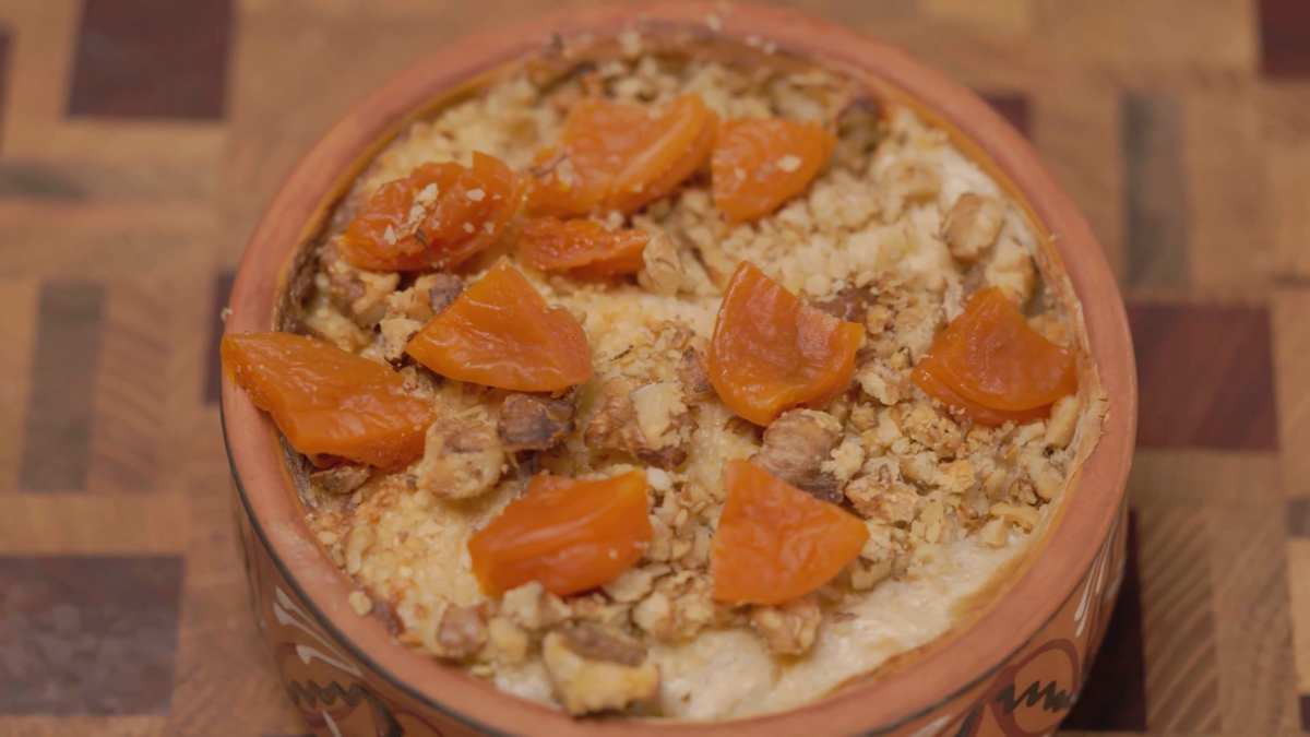 Рецепт пшенной каши с грецким орехом и курагой