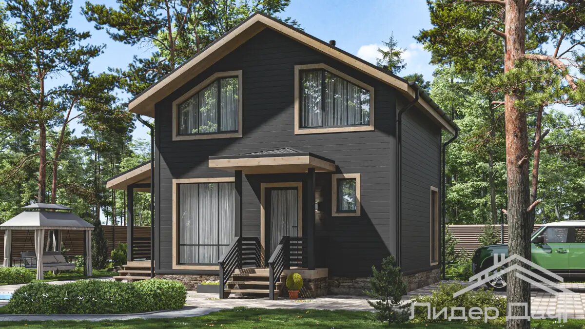 Проект двухэтажного дома «Фрегат» от компании Лидер Дач: фото №1 →