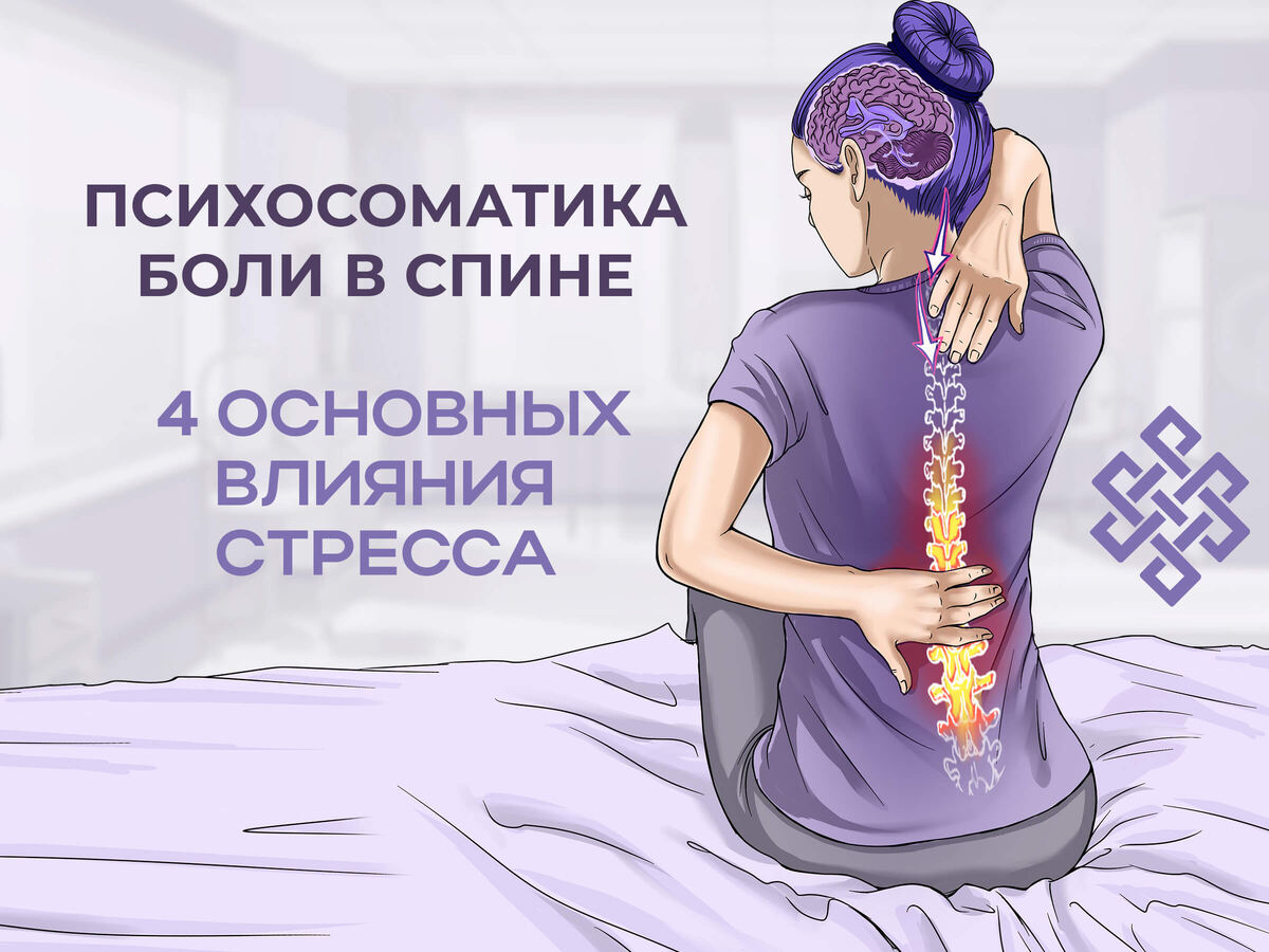 Психосоматика боли в спине 4 основных влияния стресса 