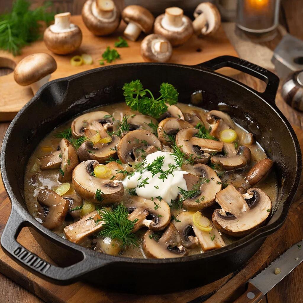 Грибы тушеные: Ароматное блюдо с богатым вкусом 
