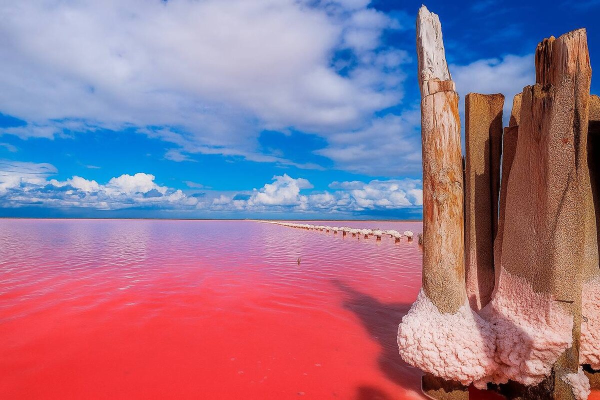 Розовое озеро Сасык-Сиваш, Крым