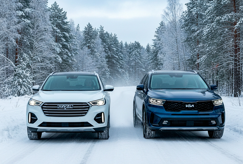Какой внедорожник выбрать зимой: сравнительный тест Haval F7 и Kia Sorento Prime