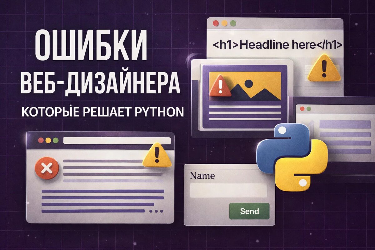 Ошибки веб-дизайнера, которые решает Python