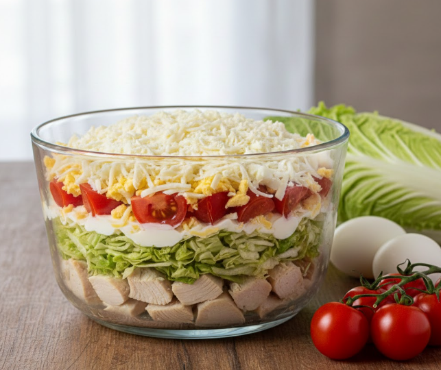 Огромная порция салата всего 300 ккал: мой секрет стройности 🔥