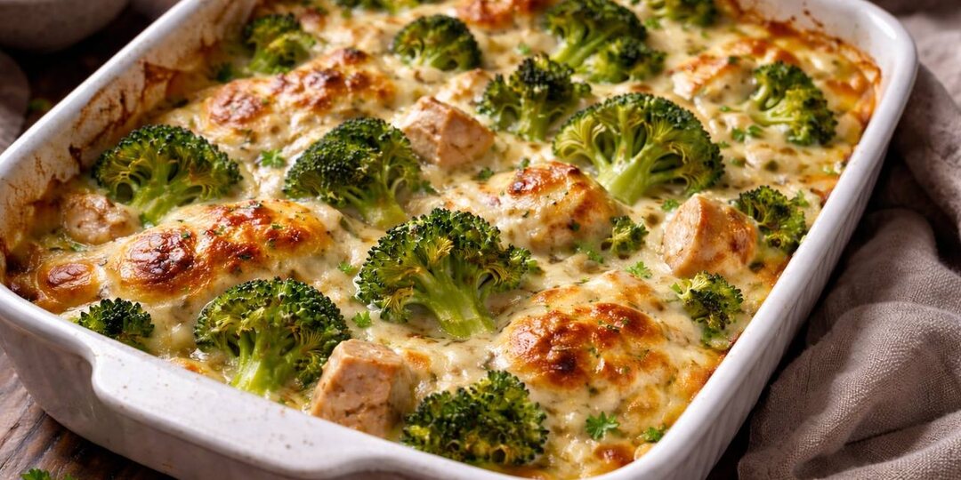 Эту запеканку едят без уговоров: курица, брокколи и сыр