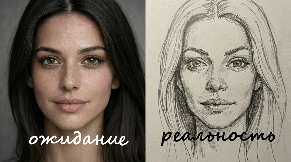 Если не уточнить детали кожи и света, нейросеть выдаст вам "каляки-маляки", а не живого человека