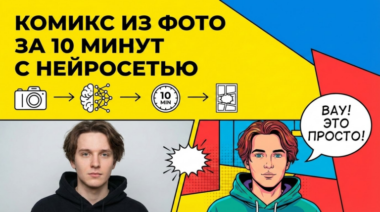   Как создать комикс из своих фото с помощью нейросети за 10 минут admin