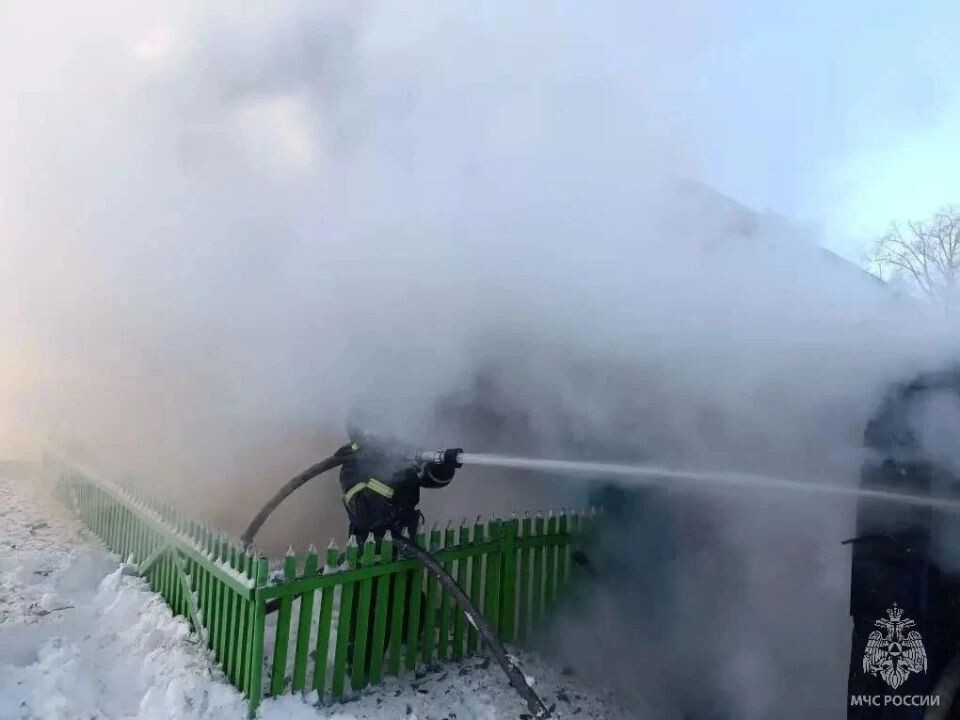    Пожар в Павловске. Источник: ГУ МЧС России по Алтайскому краю