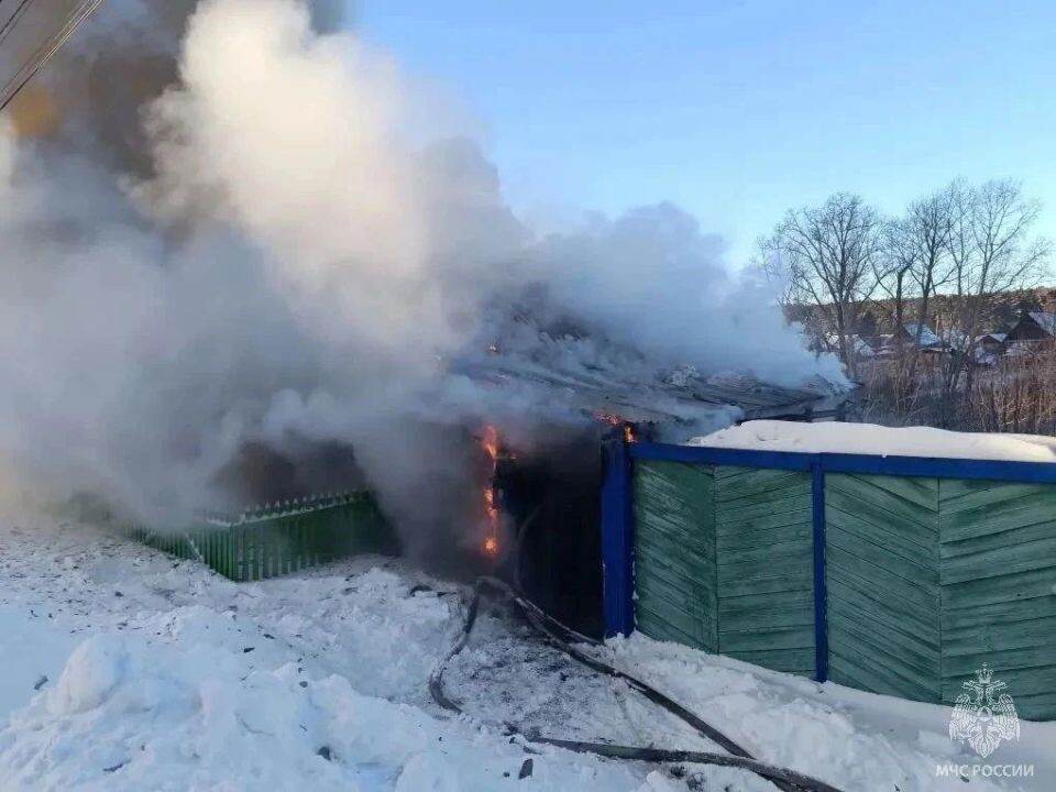    Пожар в Павловске. Источник: ГУ МЧС России по Алтайскому краю