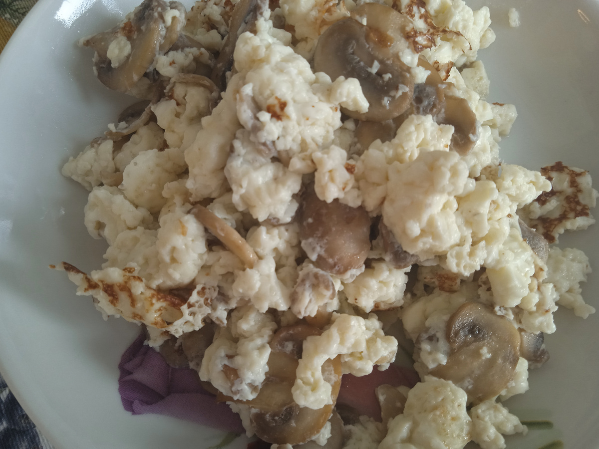 Готовый омлет.