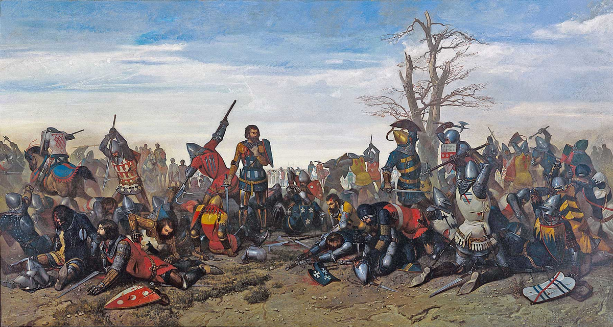 Октав П. Л'Харидон. «Бой тридцати 1351 г.». 1857 г.