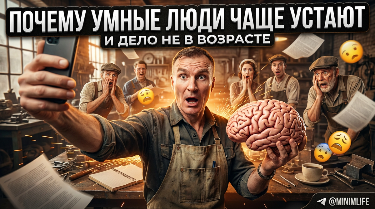 Почему умные люди чаще устают от жизни — и дело не в возрасте