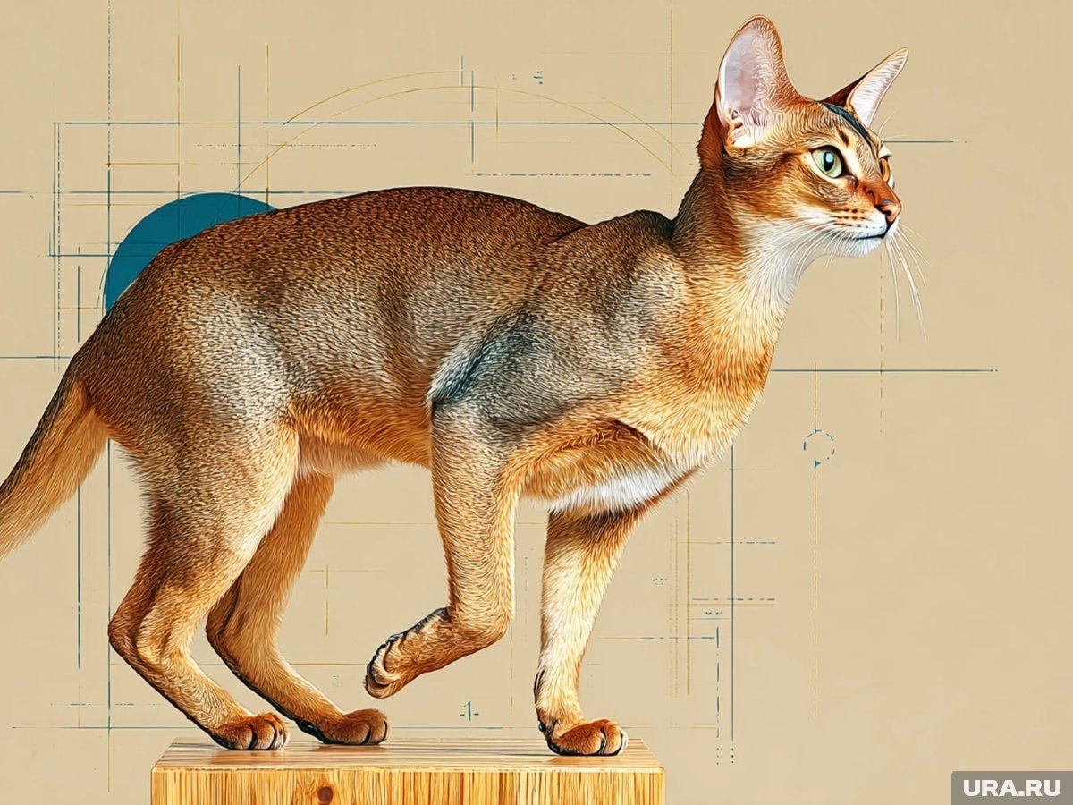    Абиссинские кошки — средние по размеру, сильные и мускулистые, в среднем весят от 4 до 6 кг