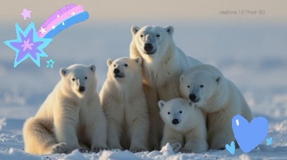 Семейство белых медведей (фото автора)