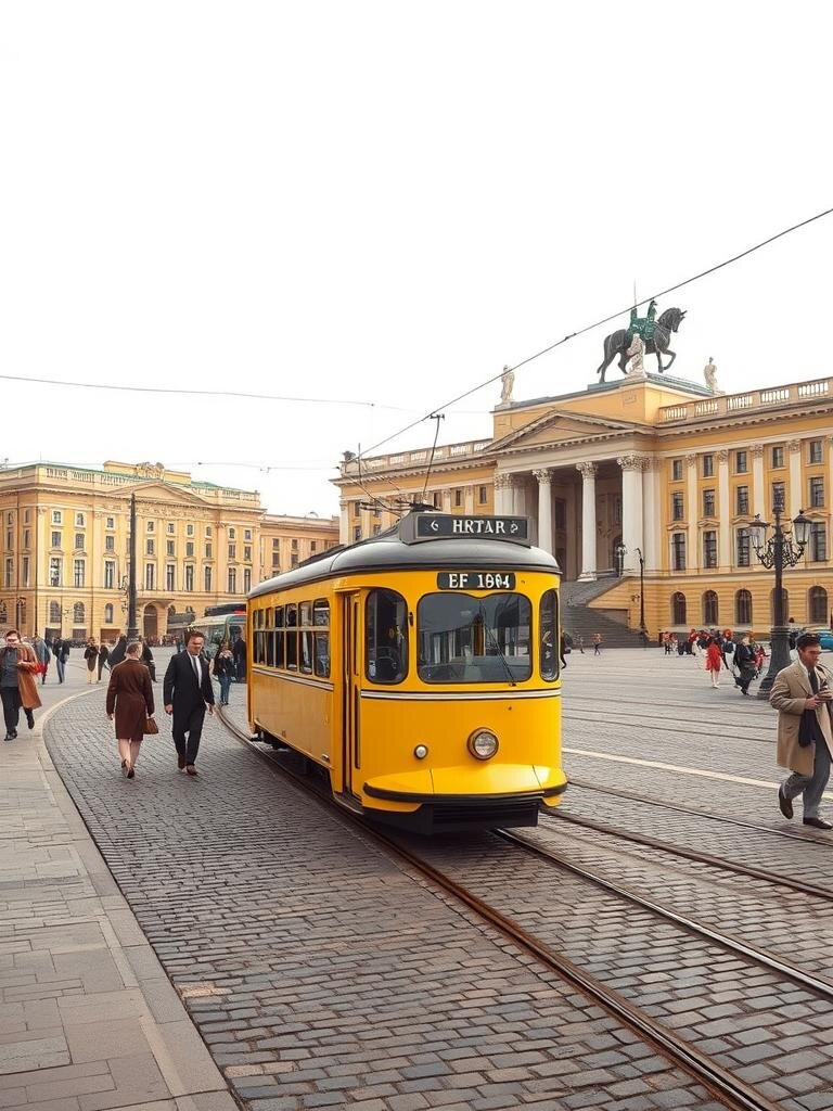 Ленинград, 1924. Трамвай №1 на Дворцовой. Сложно представить эту суету сейчас на главной парадной площади страны.

