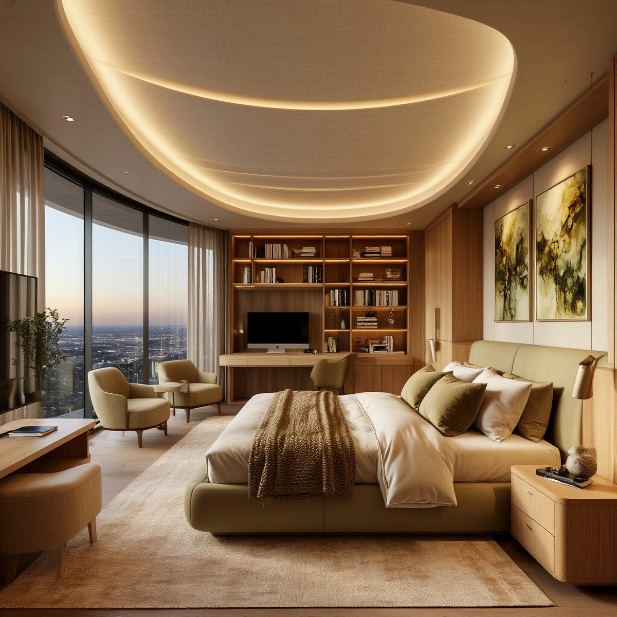 Дизайн спальни для Тельцов. Дизайн интерьера студия дизайна АрхиКомфорт