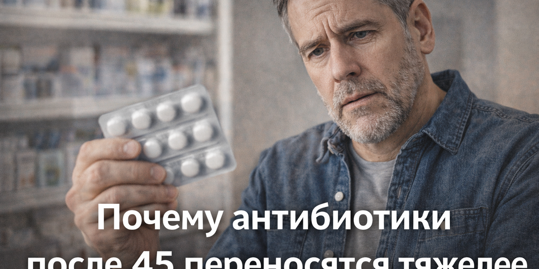 Почему антибиотики после 45 переносятся тяжелее — скрытая сторона лечения?