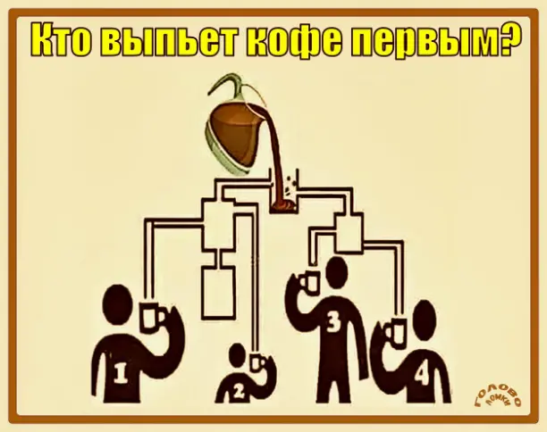 ☕ Кто выпьет кофе первым? Разгадай хитрую загадку за 15 секунд!