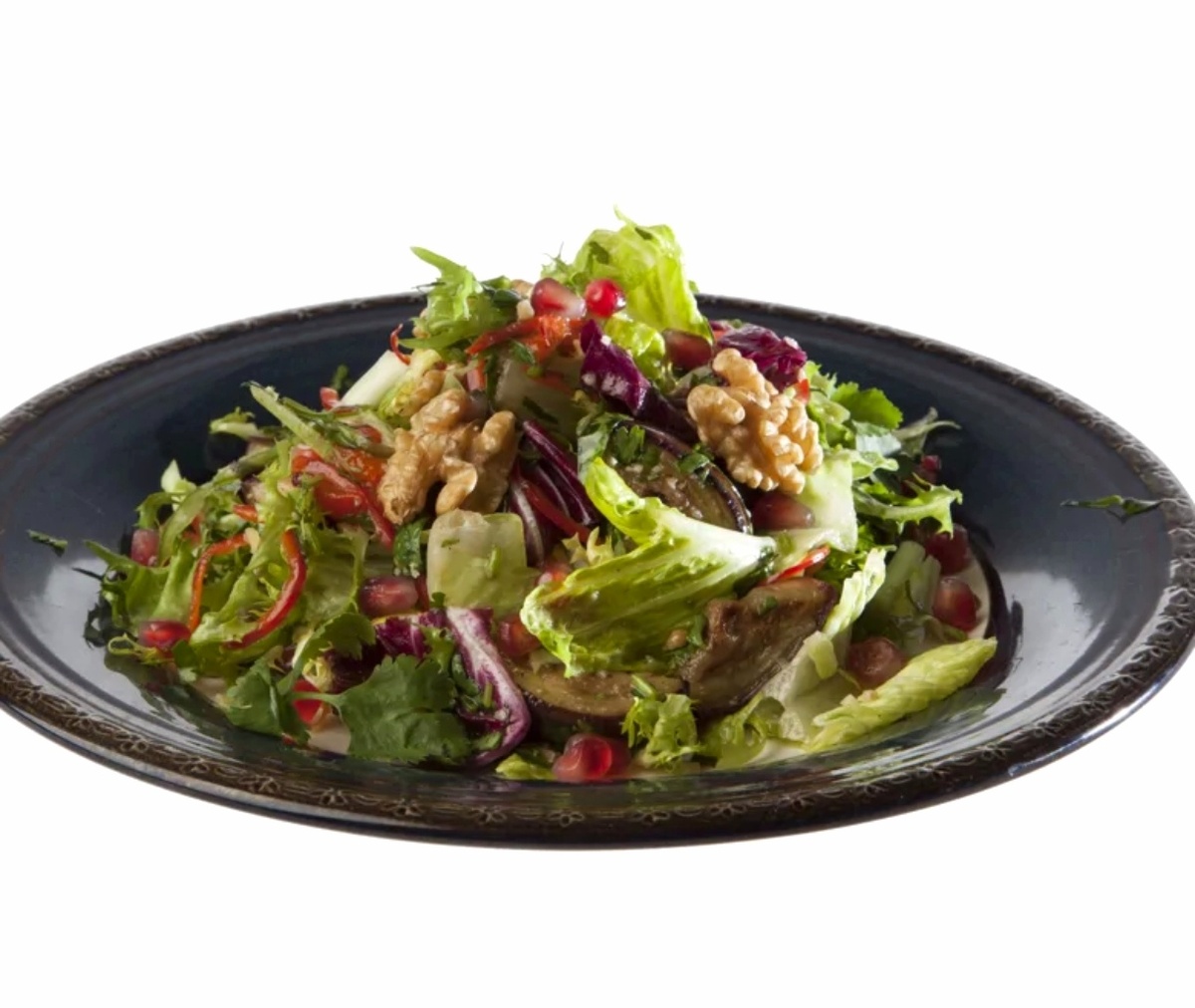 Салат с жареным баклажаном