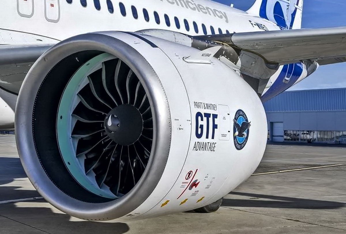 Редукционный турбовентиляторный двигатель GTF. Фото Pratt & Whitney