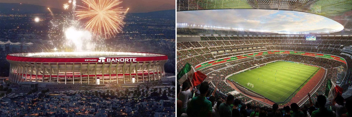   Прямо сейчас "Ацтека" на реконструкции. Ожидается, что обновленный стадион откроется 28 марта. / Фото: estadiobanorte.com.mx / stadiumdb.com