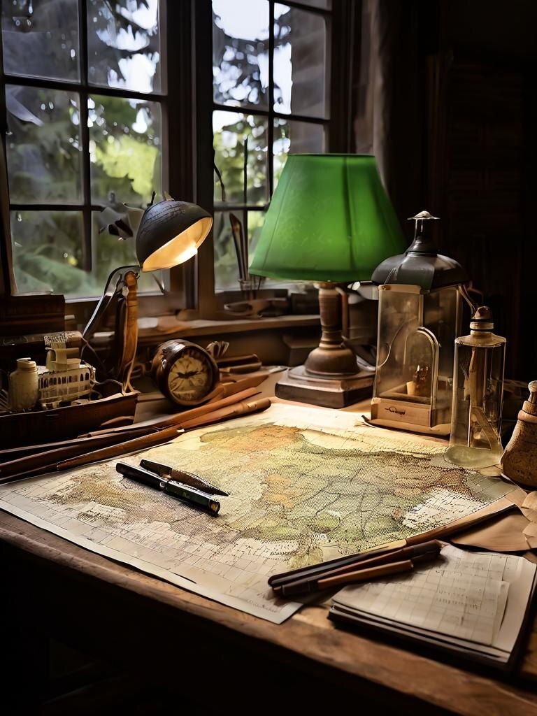 Рабочее место творца космоса. За этим столом в закрытом КБ рождались расчеты для ракет. Вид из окна был ограничен решеткой, но масштаб мысли — космическим.