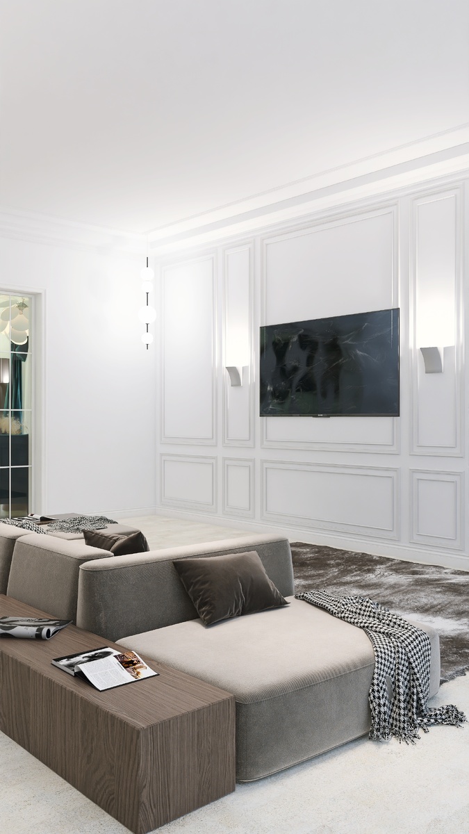 Интерьер гостиной. Дневной свет