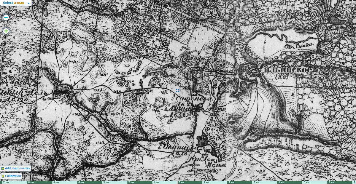 Самая старая и достоверная карта - военно-топографическая 1880 года
