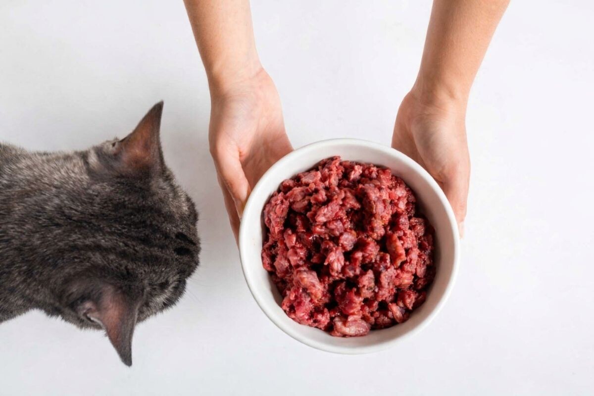 Кошка на «сыром» рационе 