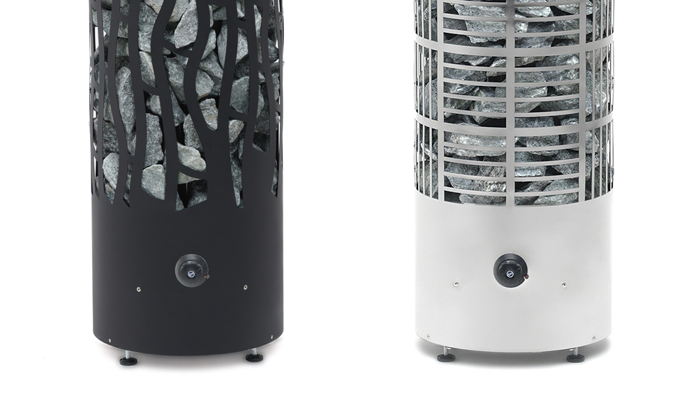 Электрокаменки BORN RAIN PLUS и BORN LINE PLUS со встроенным управлением на корпусе.